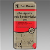 DEN BRAVEN Zdící a spárovací malta 5 pro lícové zdivo 25kg šedá